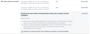 Suchmaschinen-Ergebnis deaktivieren und E-Mail Adresse / Tel. Nr. von der Suche ausschließen.