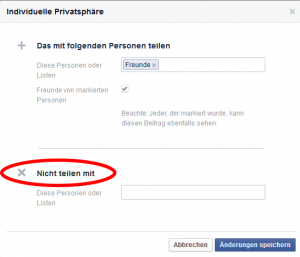 Nicht teilen mit...