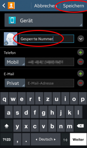 Namen vergeben und speichern.